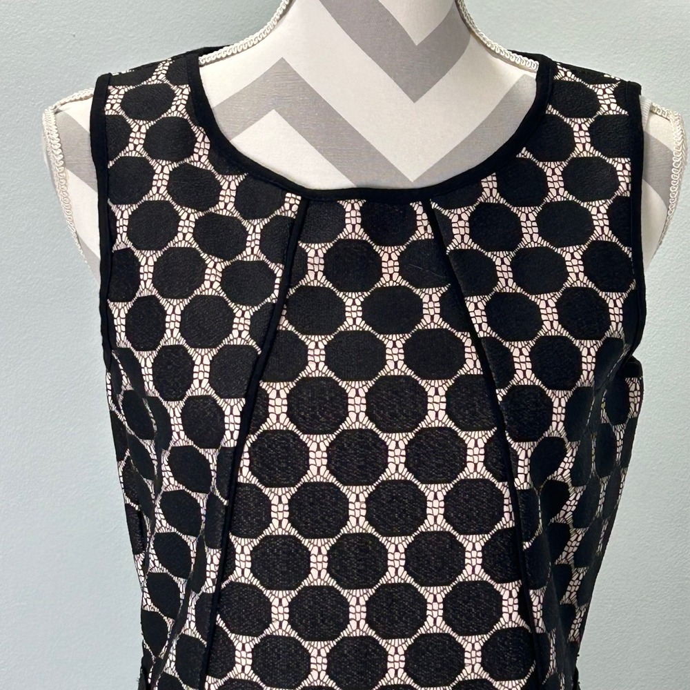 Weston Wear Black‎ White Polka Dot Peplum Top Sleeveless Women's Size M - Picture 7 of 11